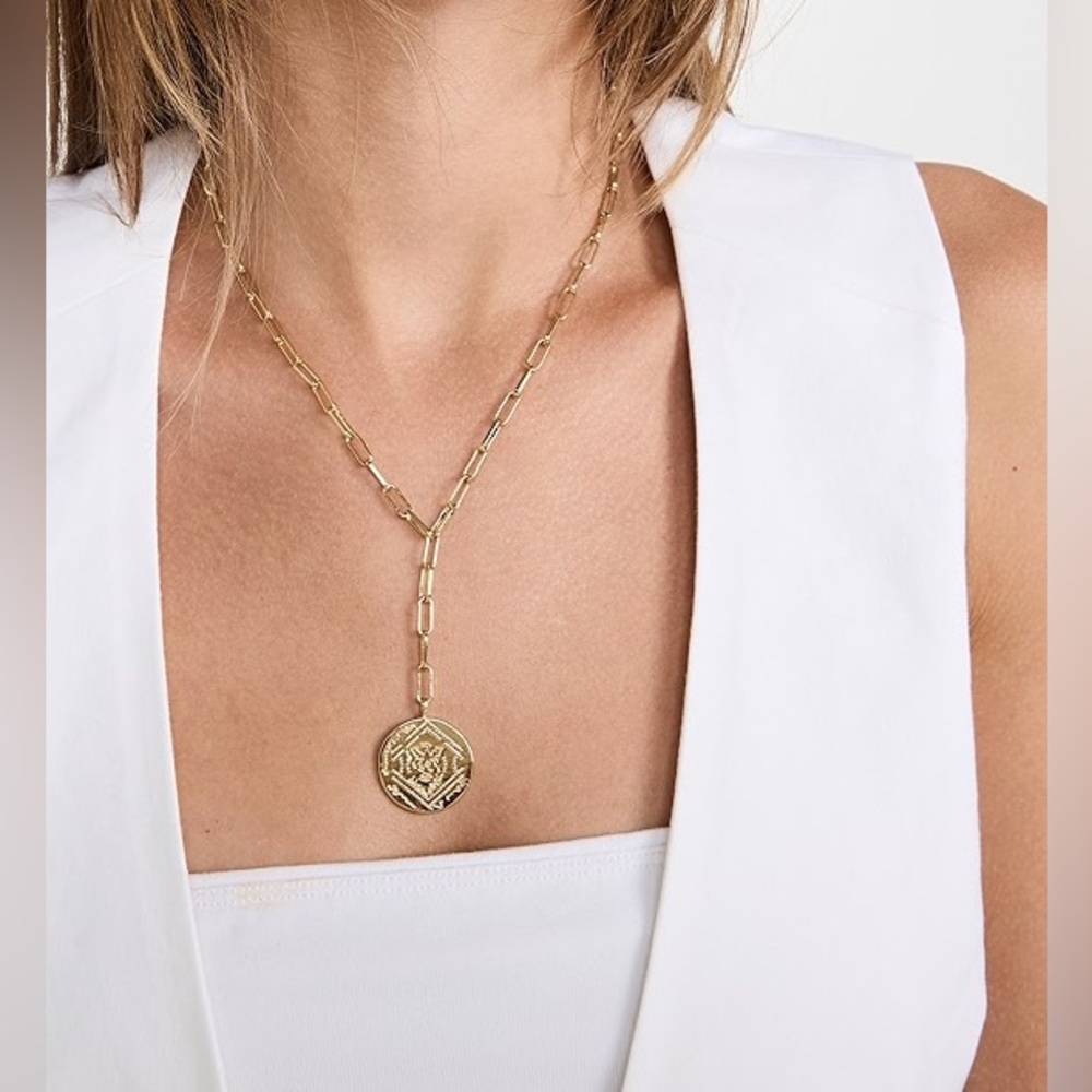 Gorjana Ana Coin Lariat Necklace